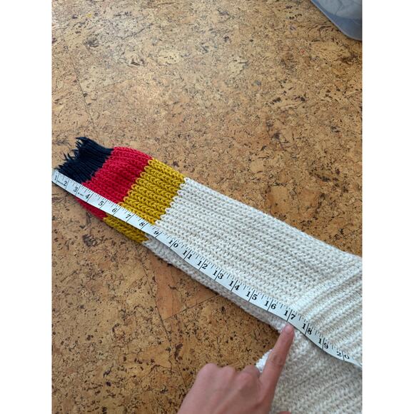 Wildfox Sneak out Stripe Palmett0 sweater color block tattered hem oversize M - Picture 7 of 7